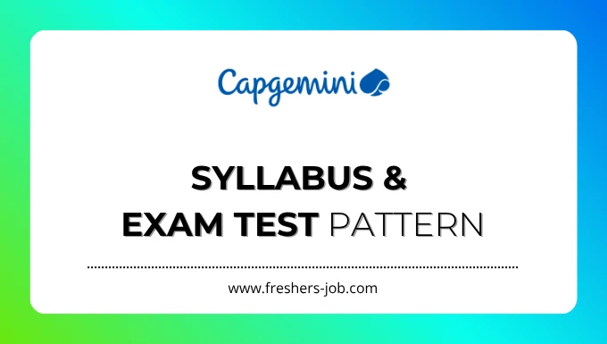 Capgemini Syllabus