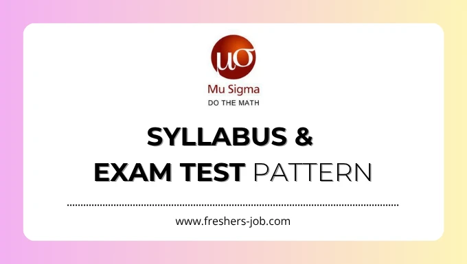 Mu Sigma Syllabus