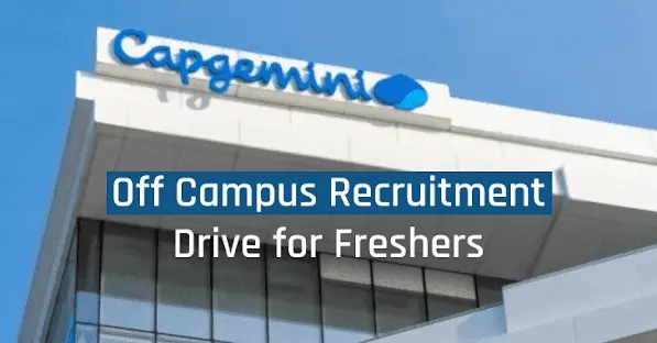 capgemini off campus recruitment drive