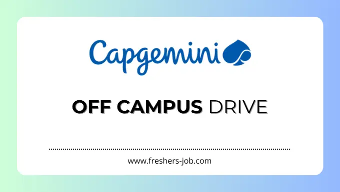capgemini off campus drive